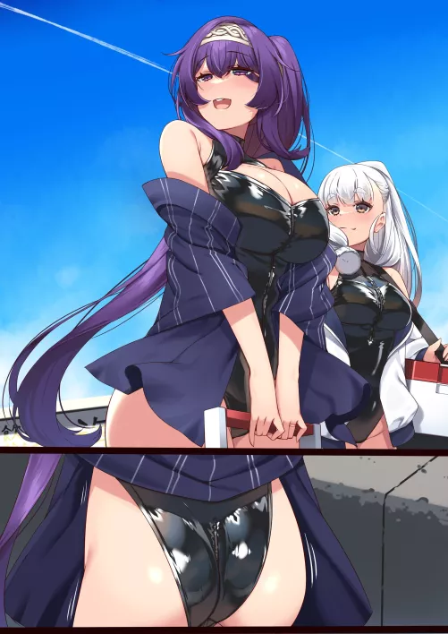 Wearing Latex to the Beach by CheetahSperm18