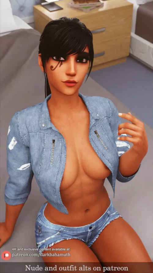 At the hotel with Pharah (Darkbahamuth) by Darkbahamuth