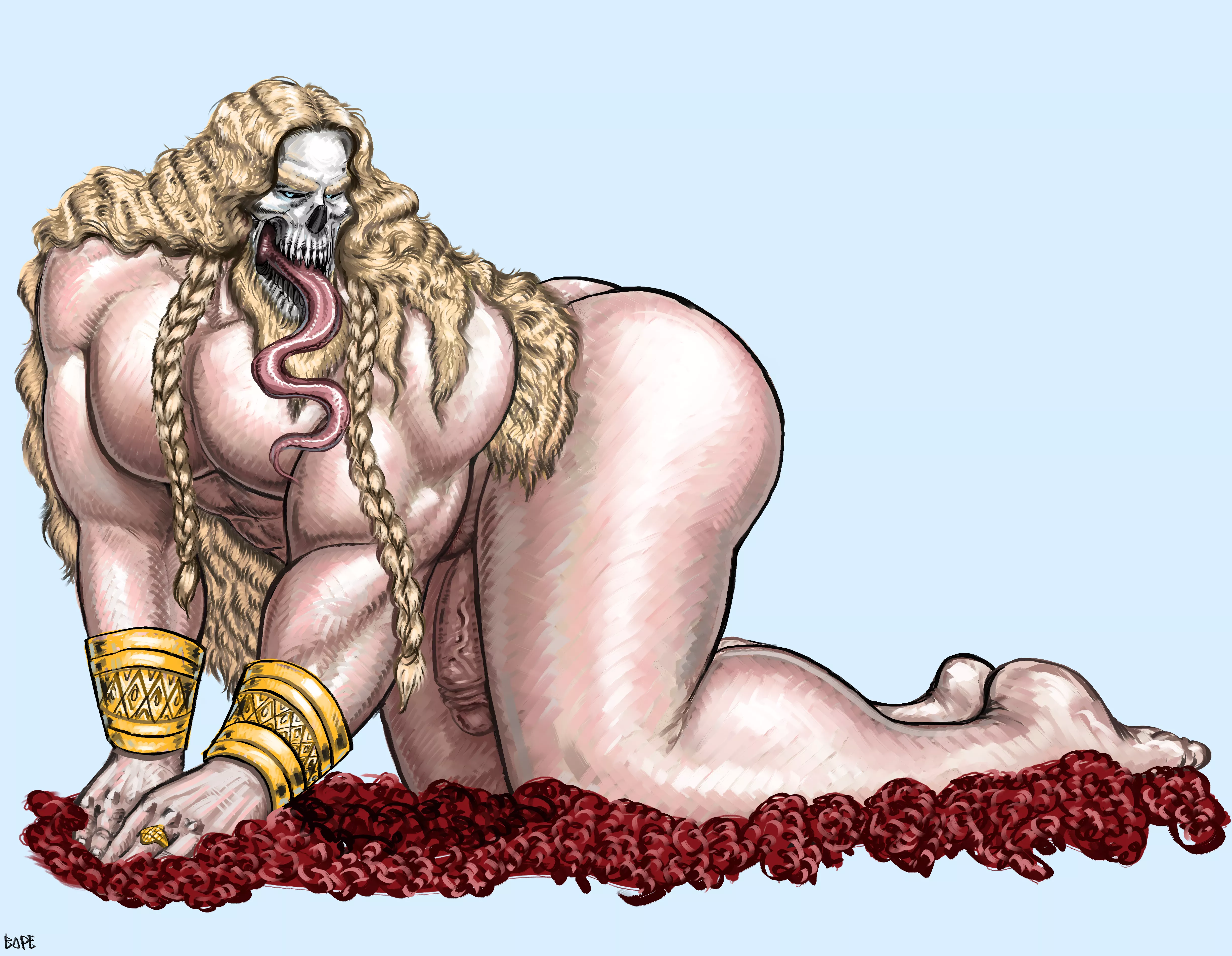 eddie the bbg blondie by @bopehol on twitter (me) posted by bopy3e