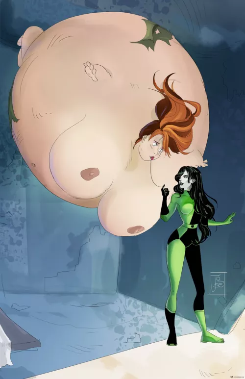 Getting Down From There Might Be (K)Impossible (BE, body expansion, inflation, clothes ripping, peril, humiliation) by Cezar_Nix