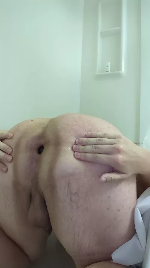 I have an entire 14 inch dildo inside of me for this picture by Wayne-warry