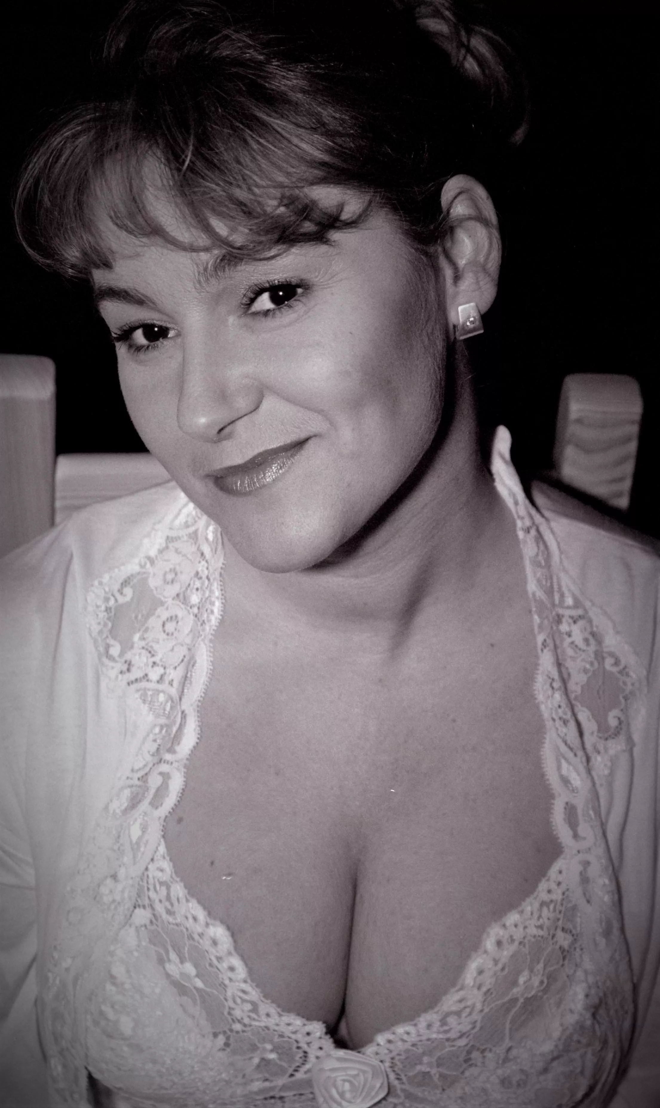 My busty Wife with her Big Tits Cleavage in a lace Top posted by ReidLuver