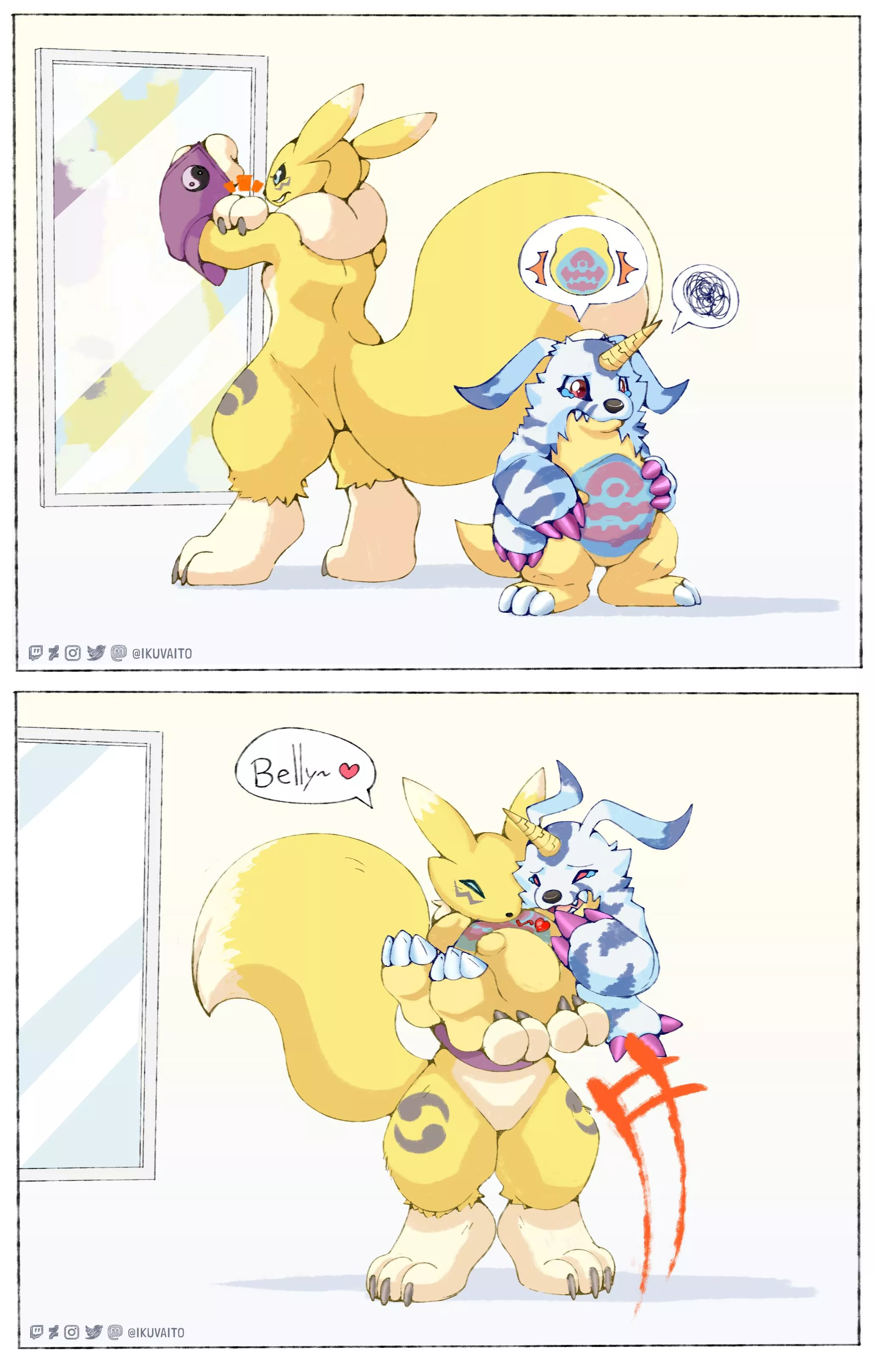 They're gay 💛 (Art by me, @IkuVaito on Mastodon and Twitter) posted by IkuVaito