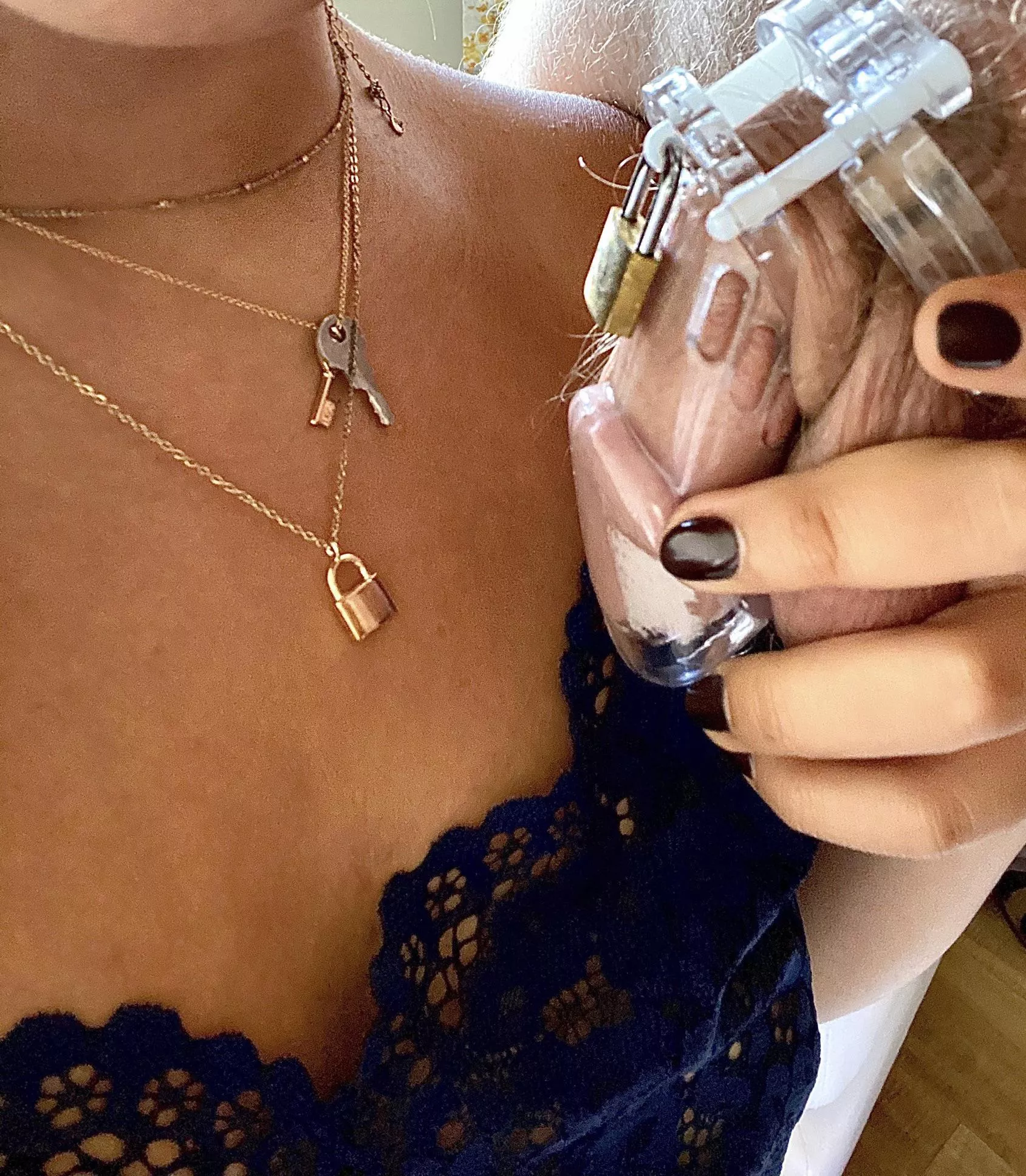 About to take him to brunch like this. Wonder if anyone will notice… 😉😈 posted by XPrincessAmiraX