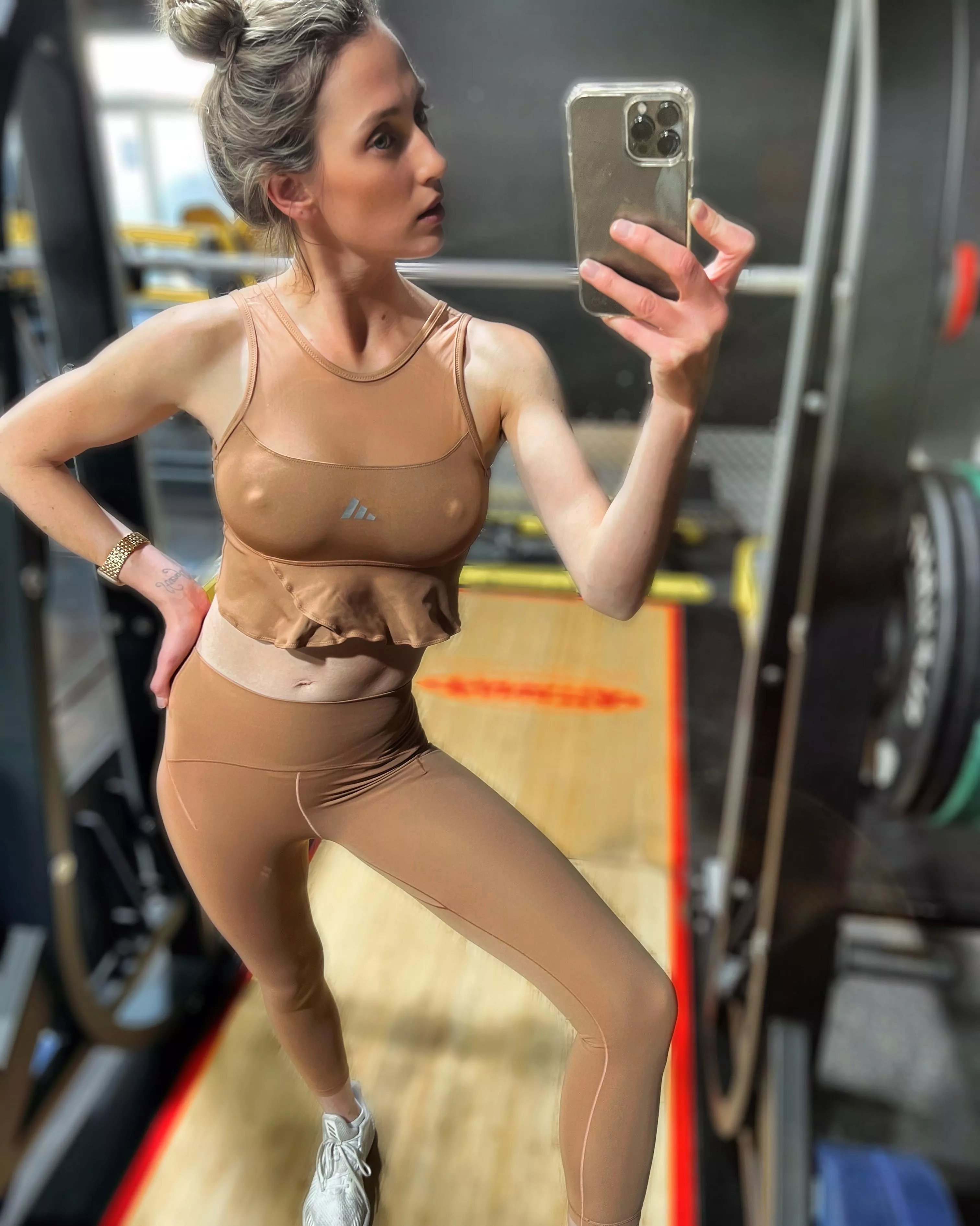 Another new outfit… kinda washes me out, well everything except my nips 😂 posted by mmillyggrace