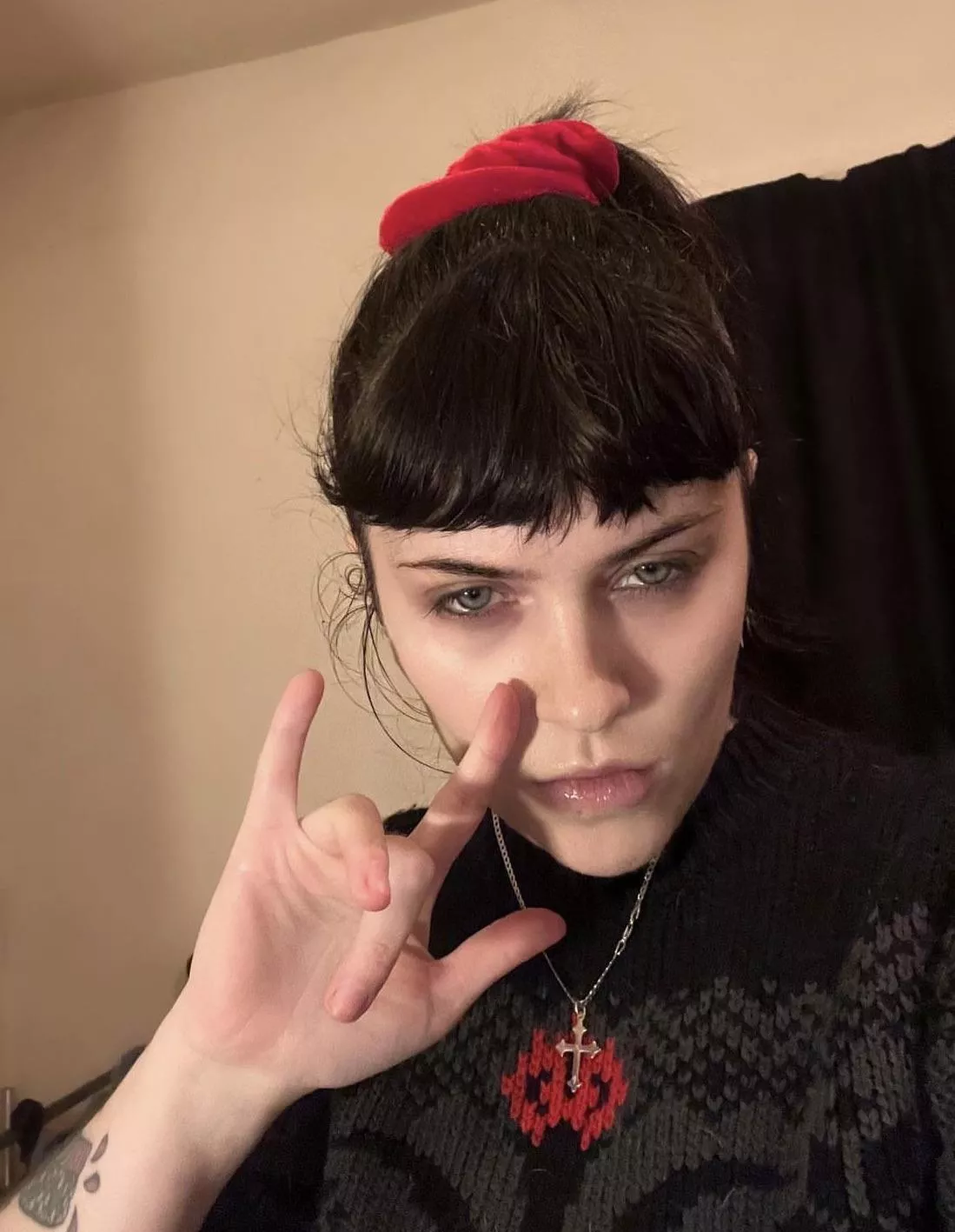 Dominatrix with bangs. posted by deathby8inches