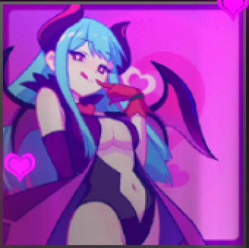 LF Color Source: Sucubus, wings, hearts blue hair, steam Profile picture, gif by Redstone_Orange