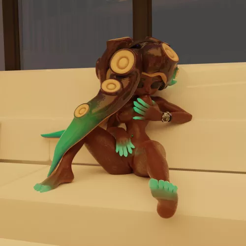 Marina sweating so much as she tastes herself [TealGerudo aka me] by ASharkMadeOfTeal