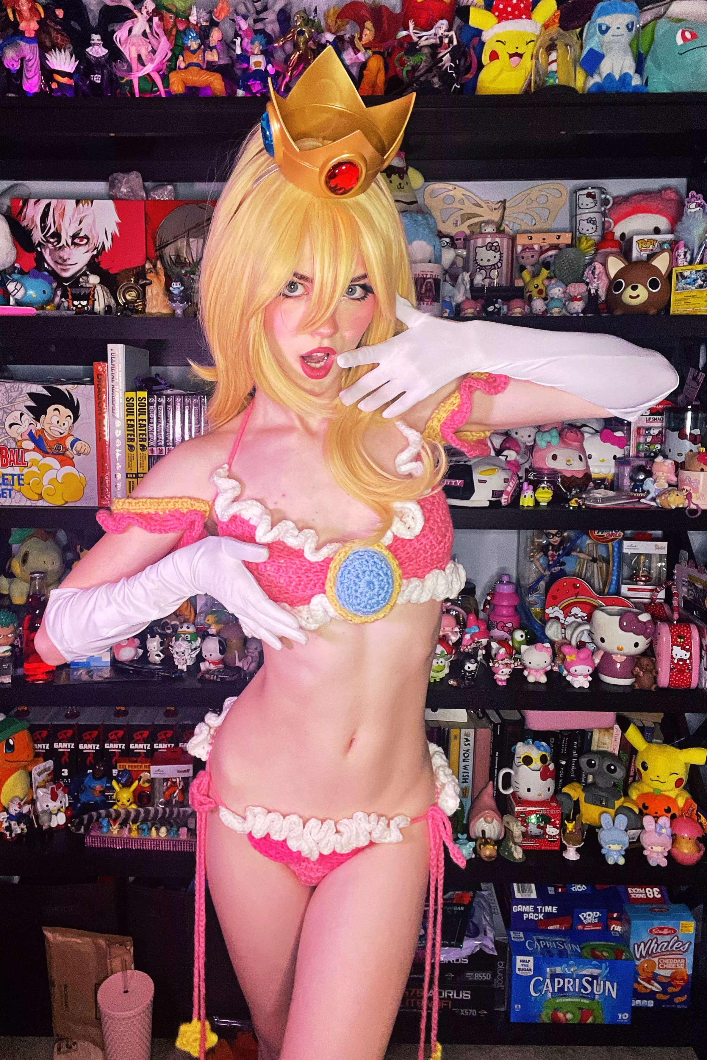Princess Peach cosplay and bikini by me (Cinnamarollslut) posted by Cinnamarollslut