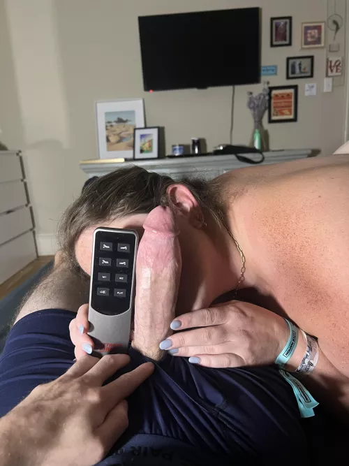 This guy from tinder was so big I had to measure him against my TV remote by n3tflix8