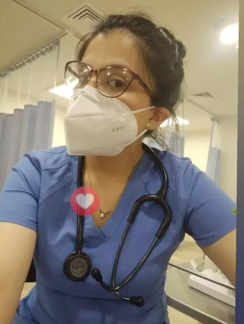 A full shift of work my blue scrub by cardiobsy