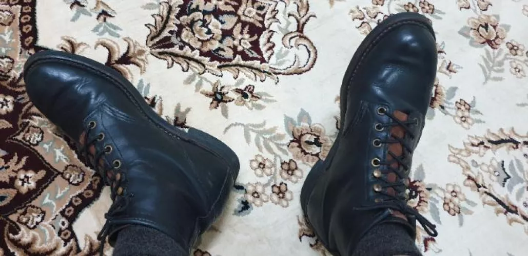 Blackened Blacksmith + brown suede kiltie (4 years old) by seeking_fulfilment