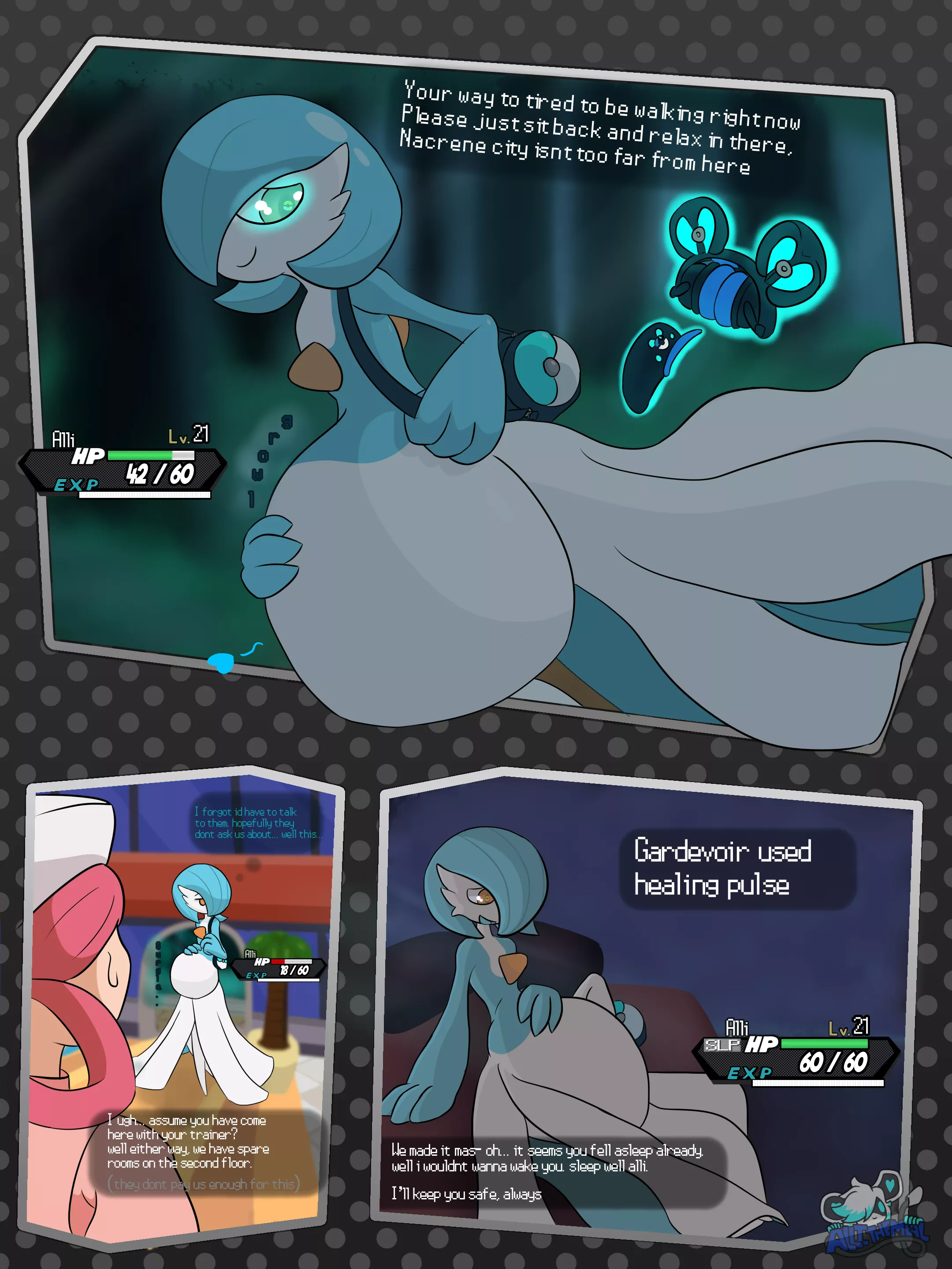 {Comic} gardevoir's special help [soft vore] posted by Allithemeal