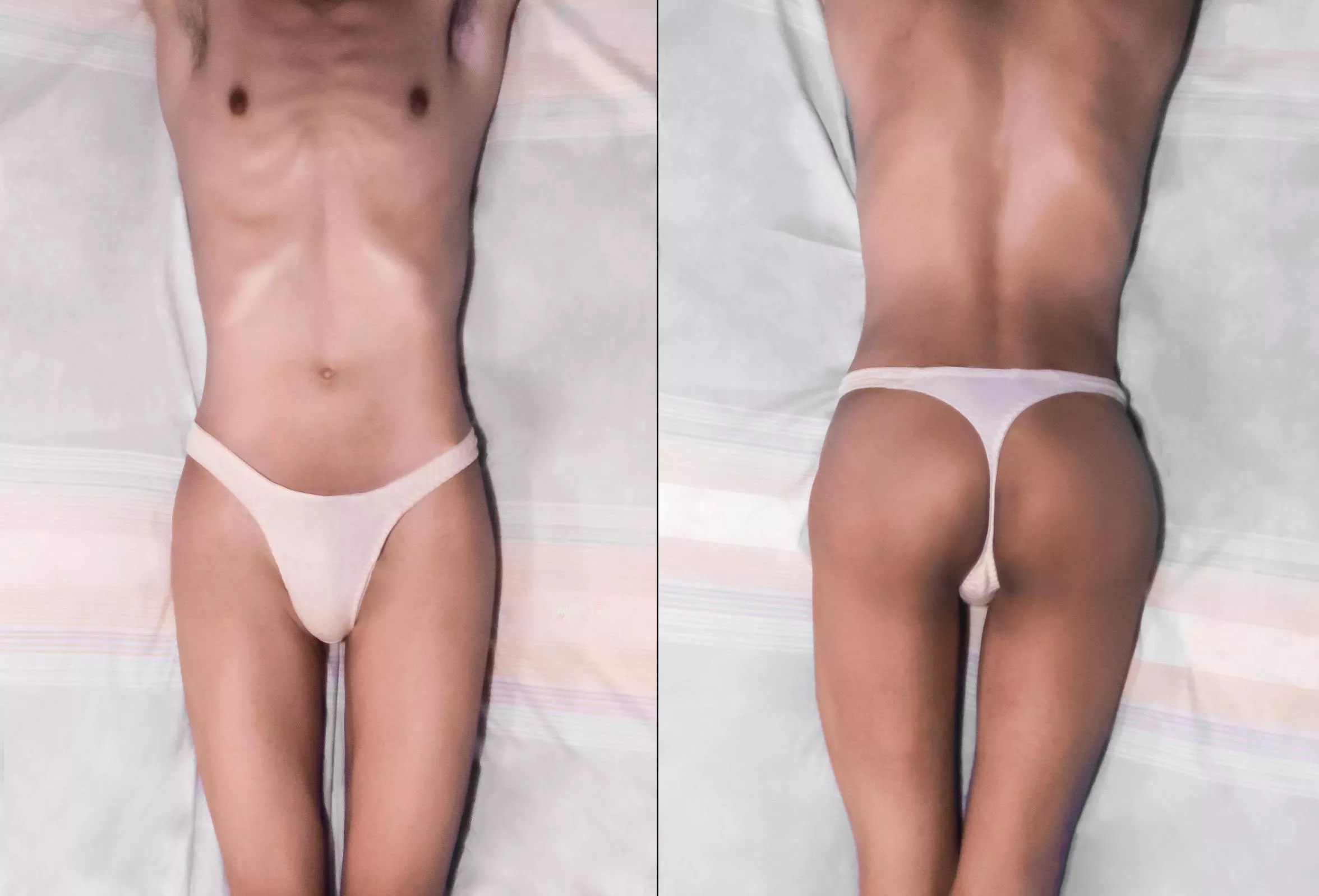 Found one of my ex girlfriend's thong and decided to try it 😜 posted by slimsub_94