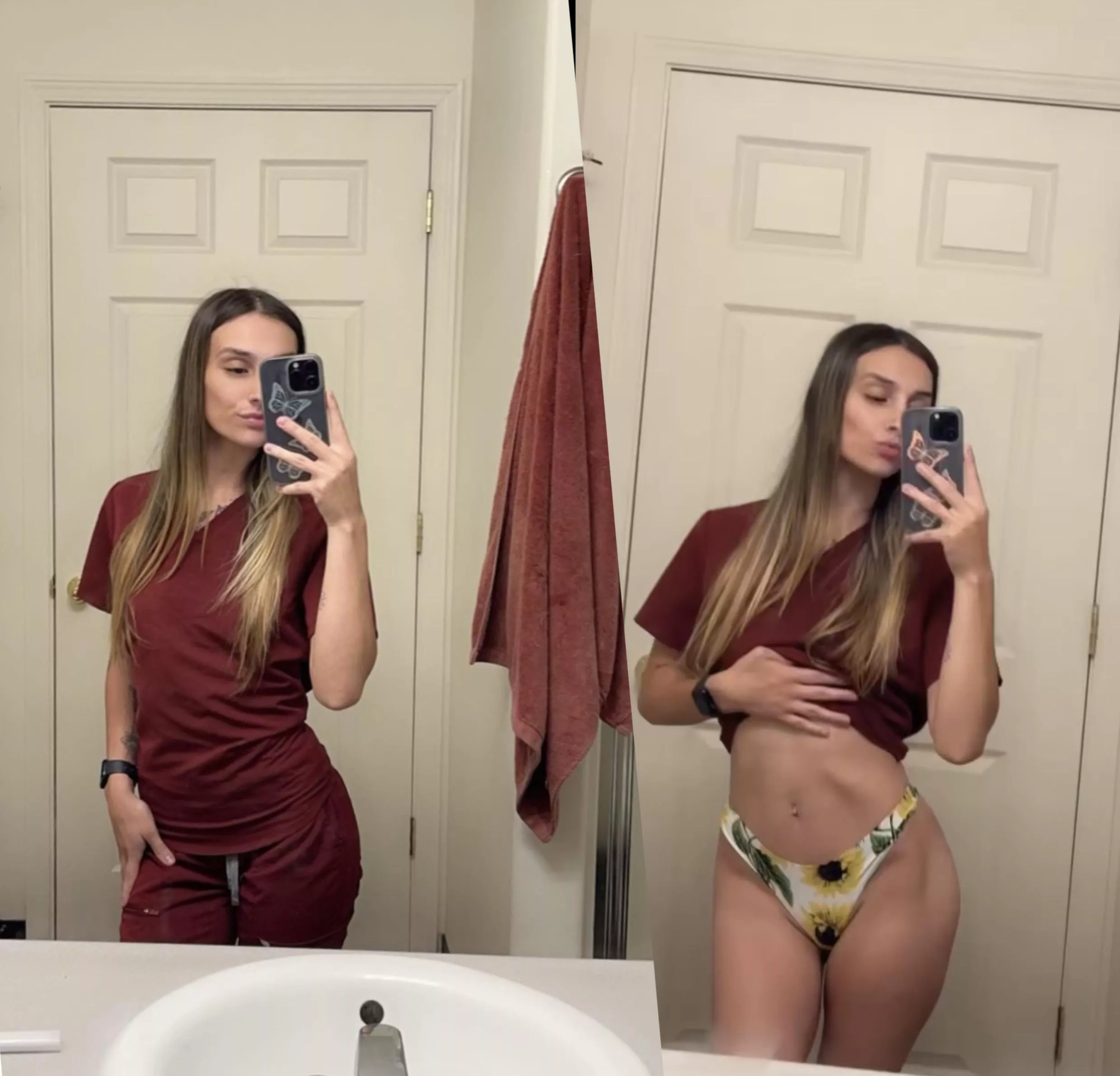 I love getting naked at work. My client is right outside the door 🫣 posted by little_lindseyk