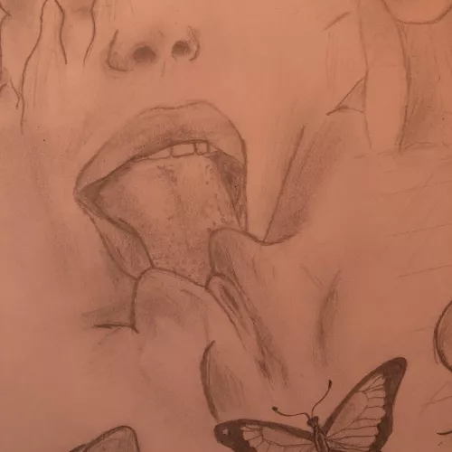 Licking… 🐱🦋 by ActuatorAdvanced1879