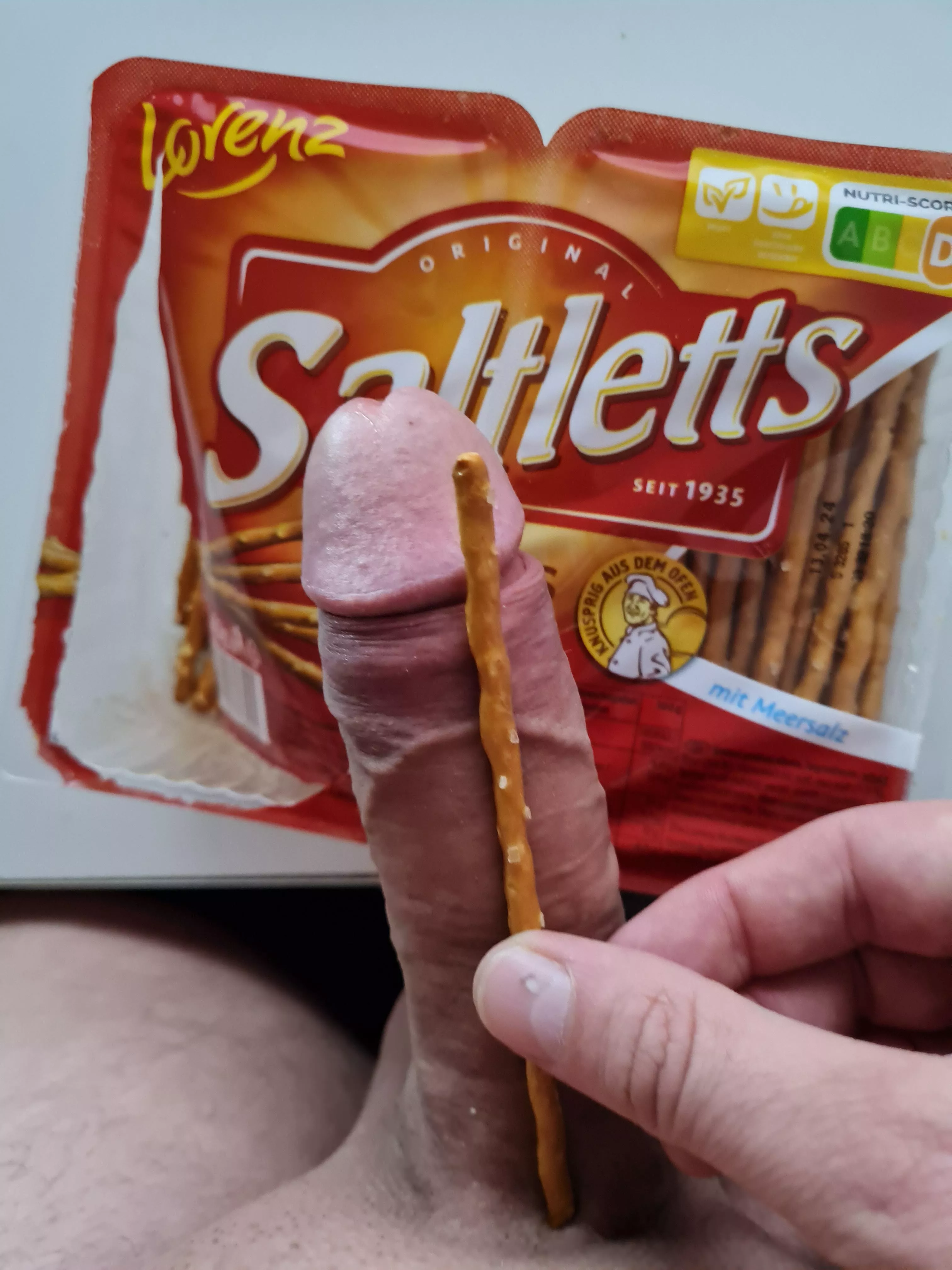 My wife would only take the pretzel stick into her mouth posted by prem_cum