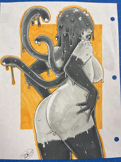 (OC) Slime Girl Booty by therealblabyloo