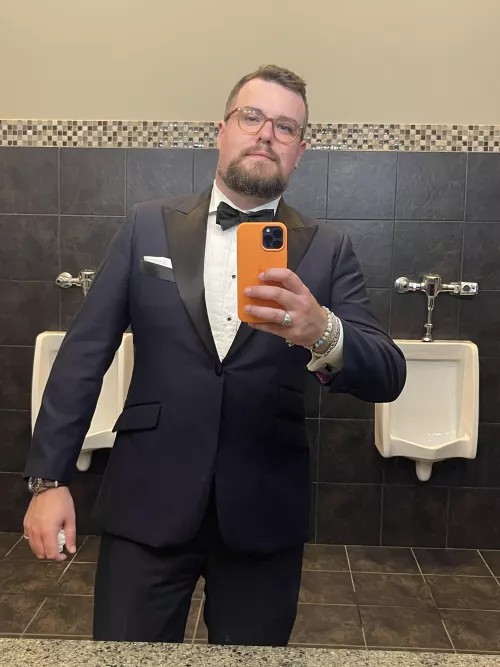 Scrubbed up for dinner, lighting was better in the washroom 😂 by CarelessTradition191