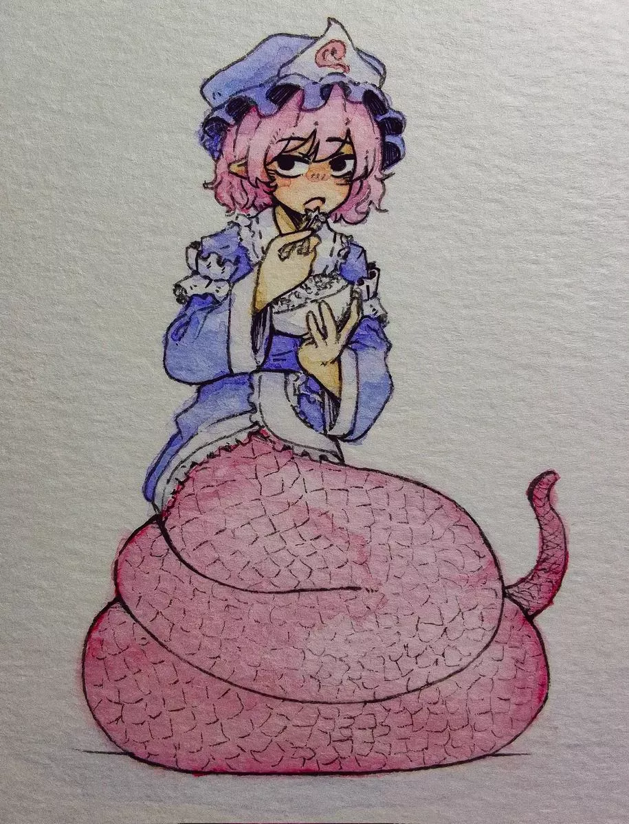 Yuyuko lamia by @hayoibu [Touhou Project] posted by The_Electric_Llama