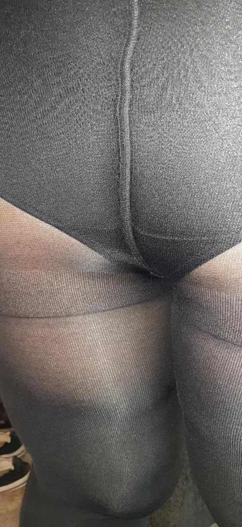 Black panties and nylons. So snug! by AnOkiesWife