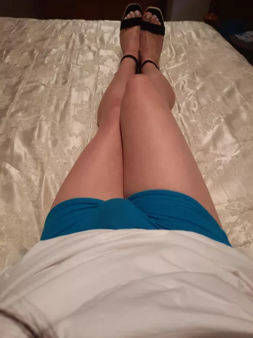 Boyshorts wedges and white nails by KTgirlCD