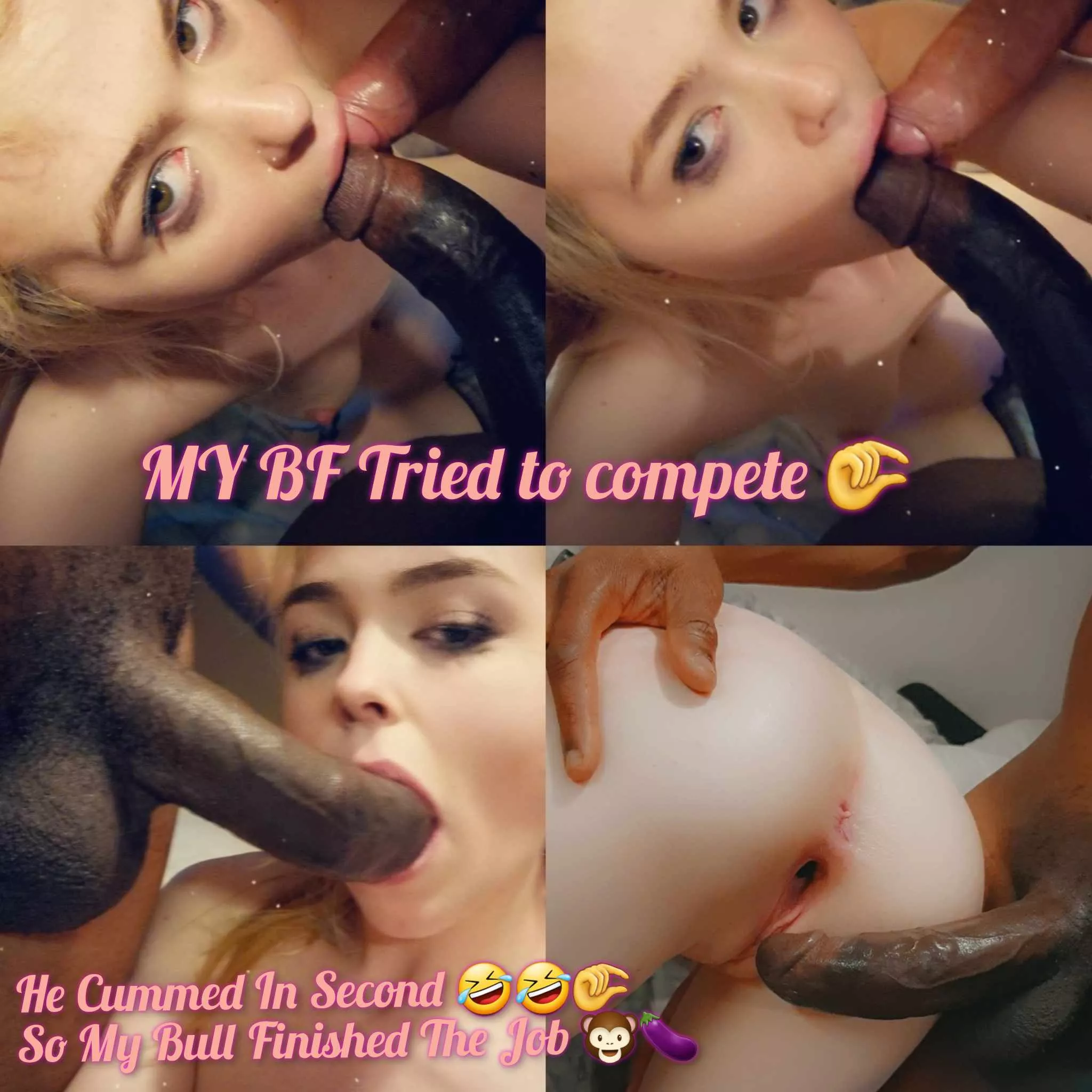[Cuck] Bf asked me to spend a night at home for once this week, he tried to compete with my bull hoping i came home more often.. he failed miserably 🤣🤣🤣 posted by kinkyemerald