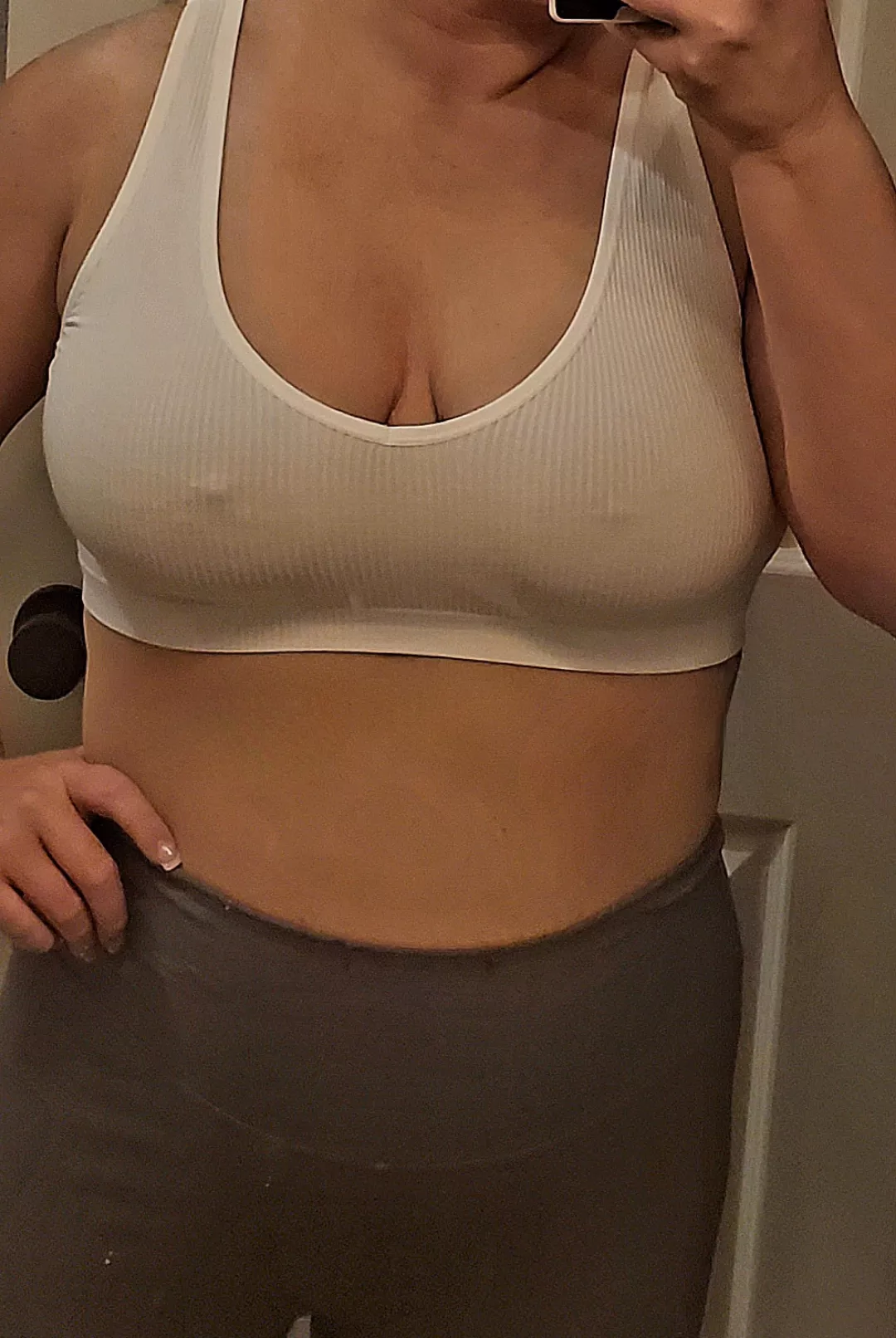 Did my last exercise like this today. Pretty sure at least one guy noticed. posted by that1accountthattime