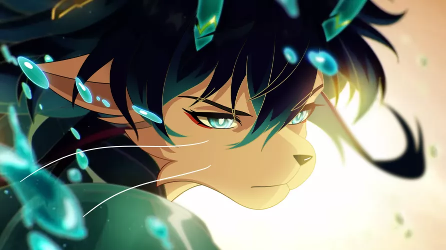 I turned Dan Heng from HSR into a furry- (art by me @grimspore) by P3ntachoron