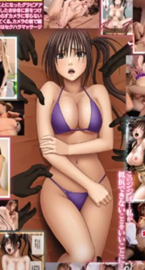 LF Color Source: 1girl, purple bikini, sex, anal, vaginal, multiple hands, black hair, medium breasts, nipples by Khalufila