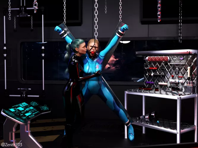 Samus interrogated by Dark Samus (zenith1313) by SiarX