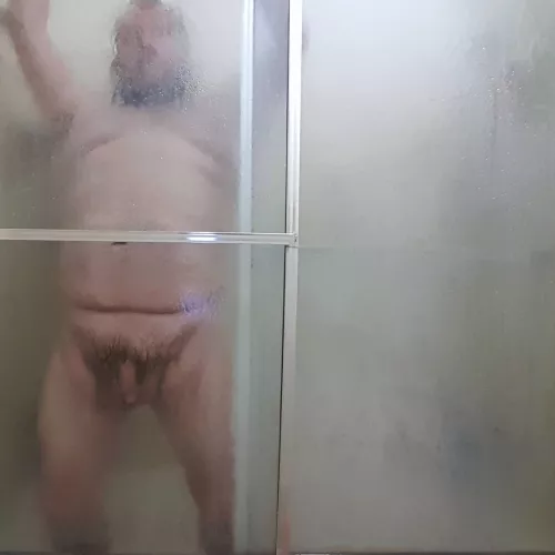 Thankfully there is a door between you and me... 🐻💦🤣 by BareGayBear