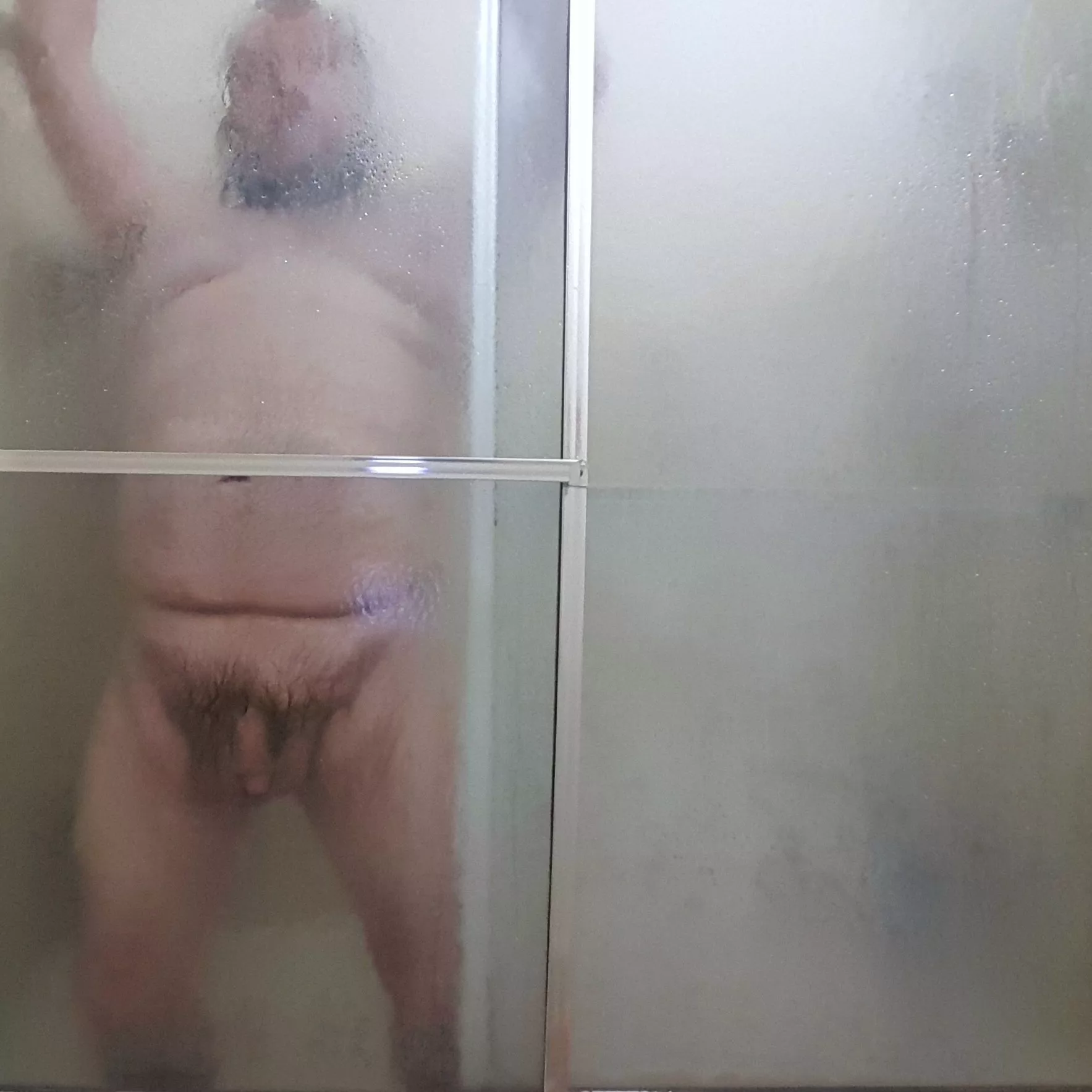 Thankfully there is a door between you and me... 🐻💦🤣 posted by BareGayBear