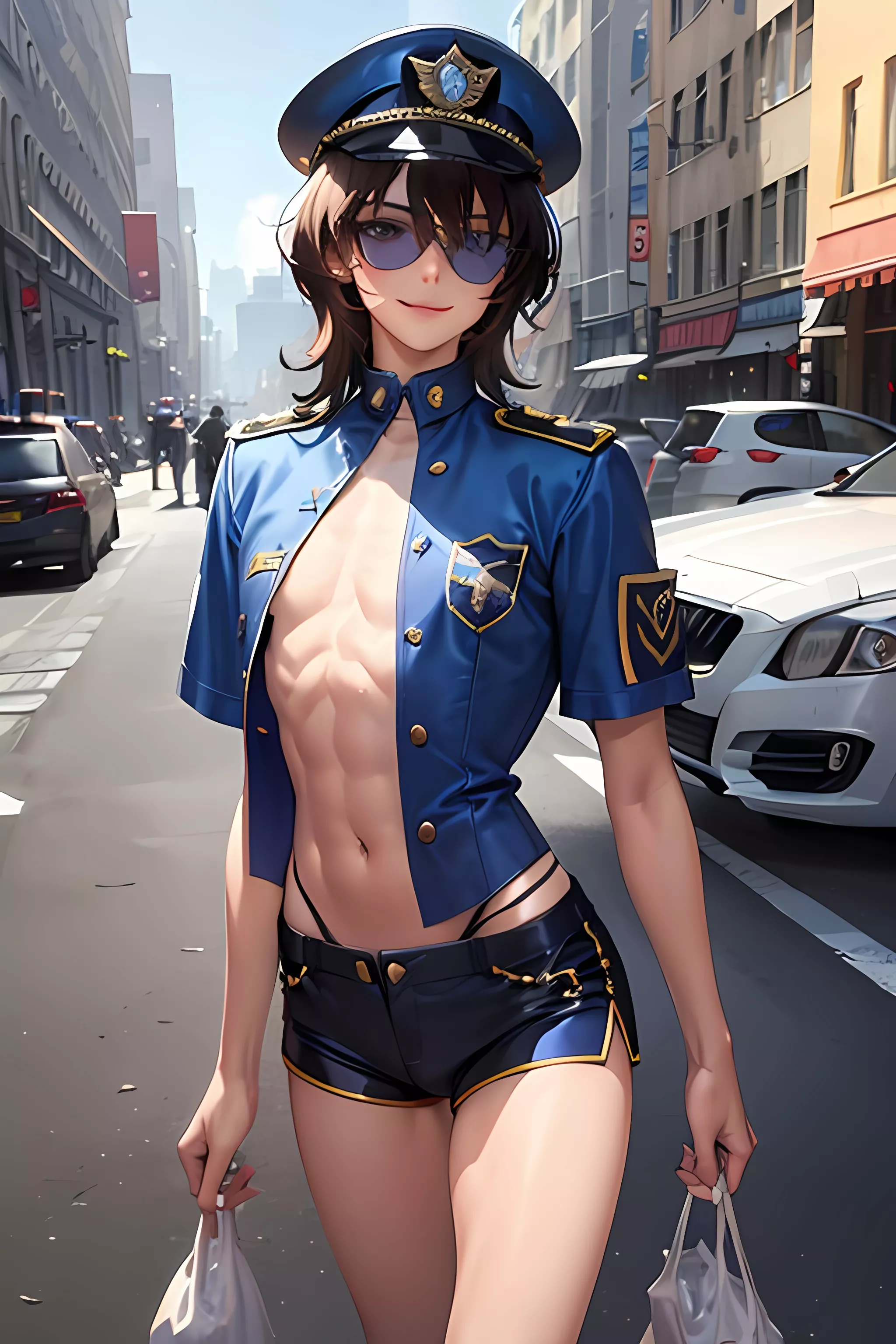 (AI) Only good cop = Femboy twink cop posted by FallenCrownz