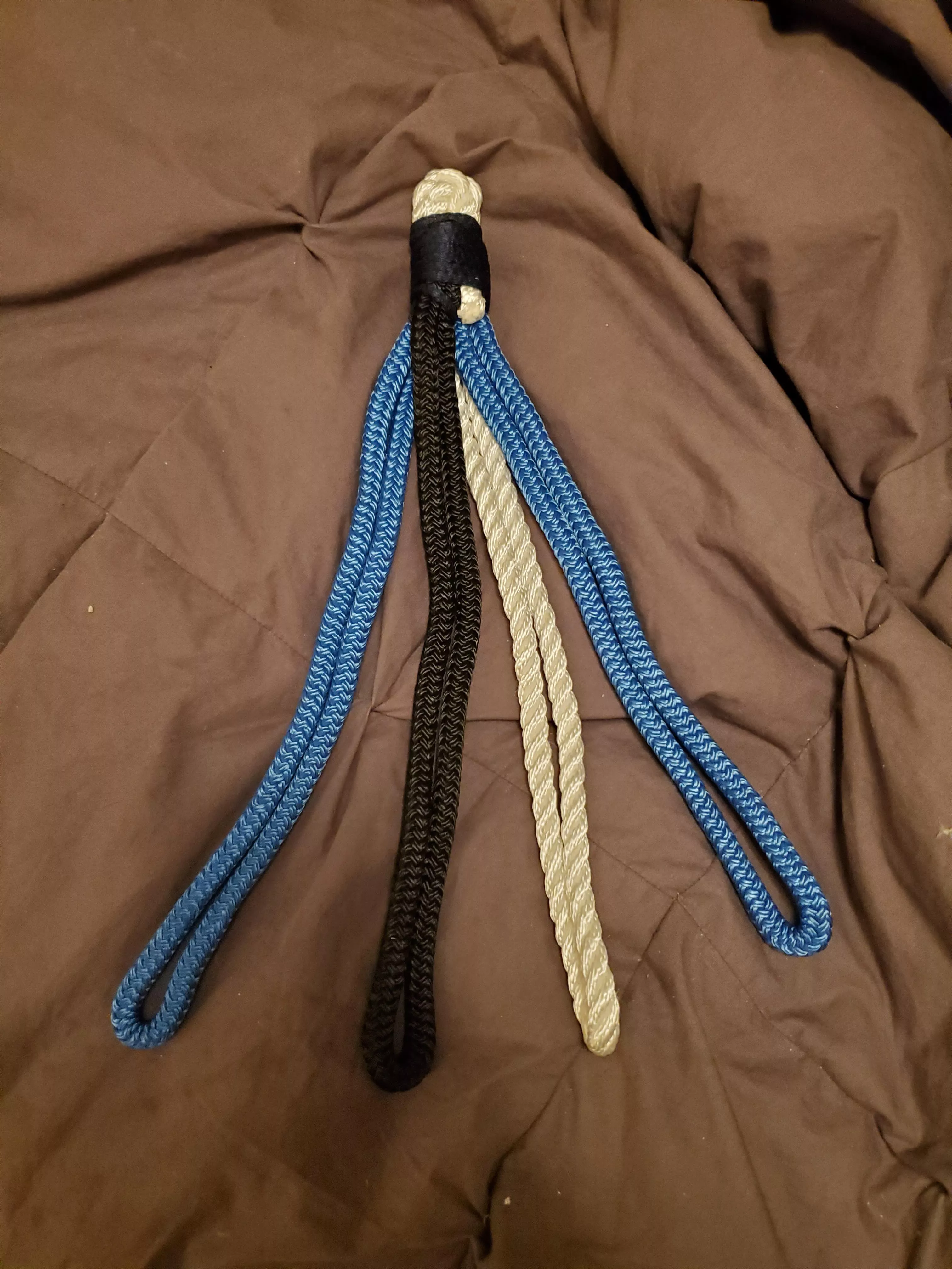 Had a few extra pieces of rope. So they got repurposed. Rope flog for the win!🤣🤣 posted by twiztedshibari