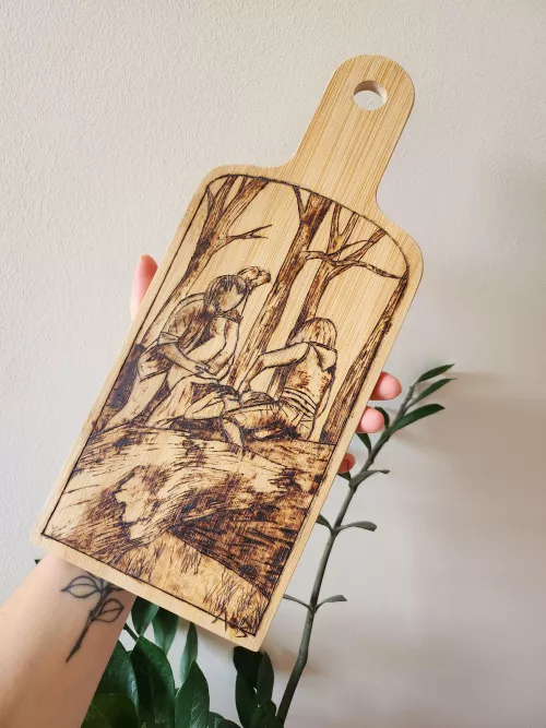 Hand burnt paddle made as a gift for my friend by ham-sandwitch47