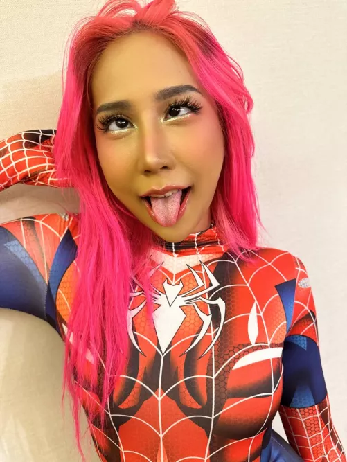 Spider girl can also make a good Ahegao by PomegranateFim