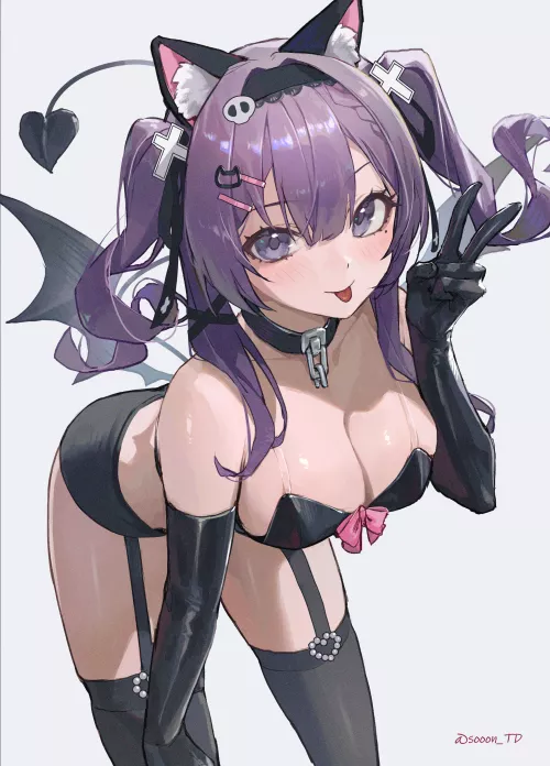 succubus in cat ears [original] by Zewen_Senpai