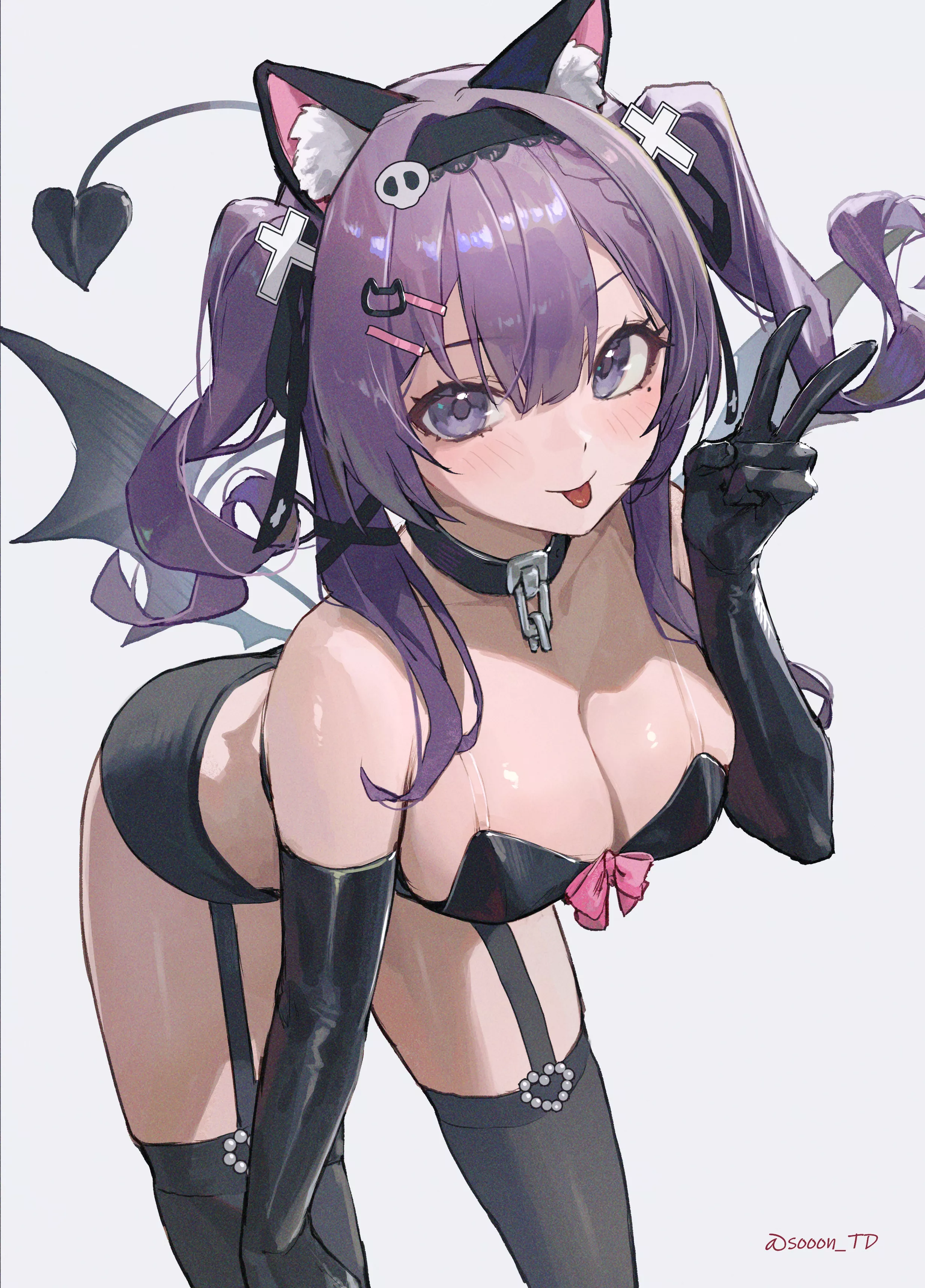 succubus in cat ears [original] posted by Zewen_Senpai