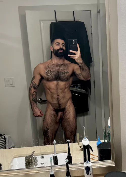 Uncut hairy latino daddy by MooseDaddy999