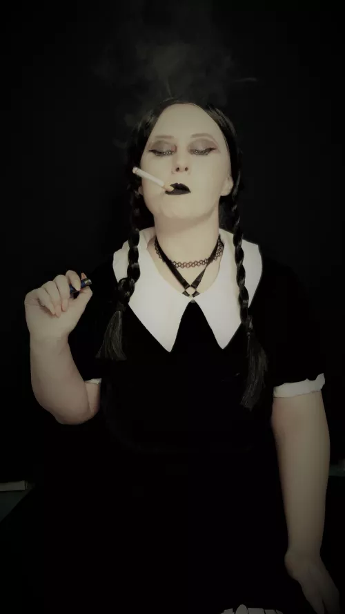 A little smoking and cosplay!?! Wednesday! by Knockers420