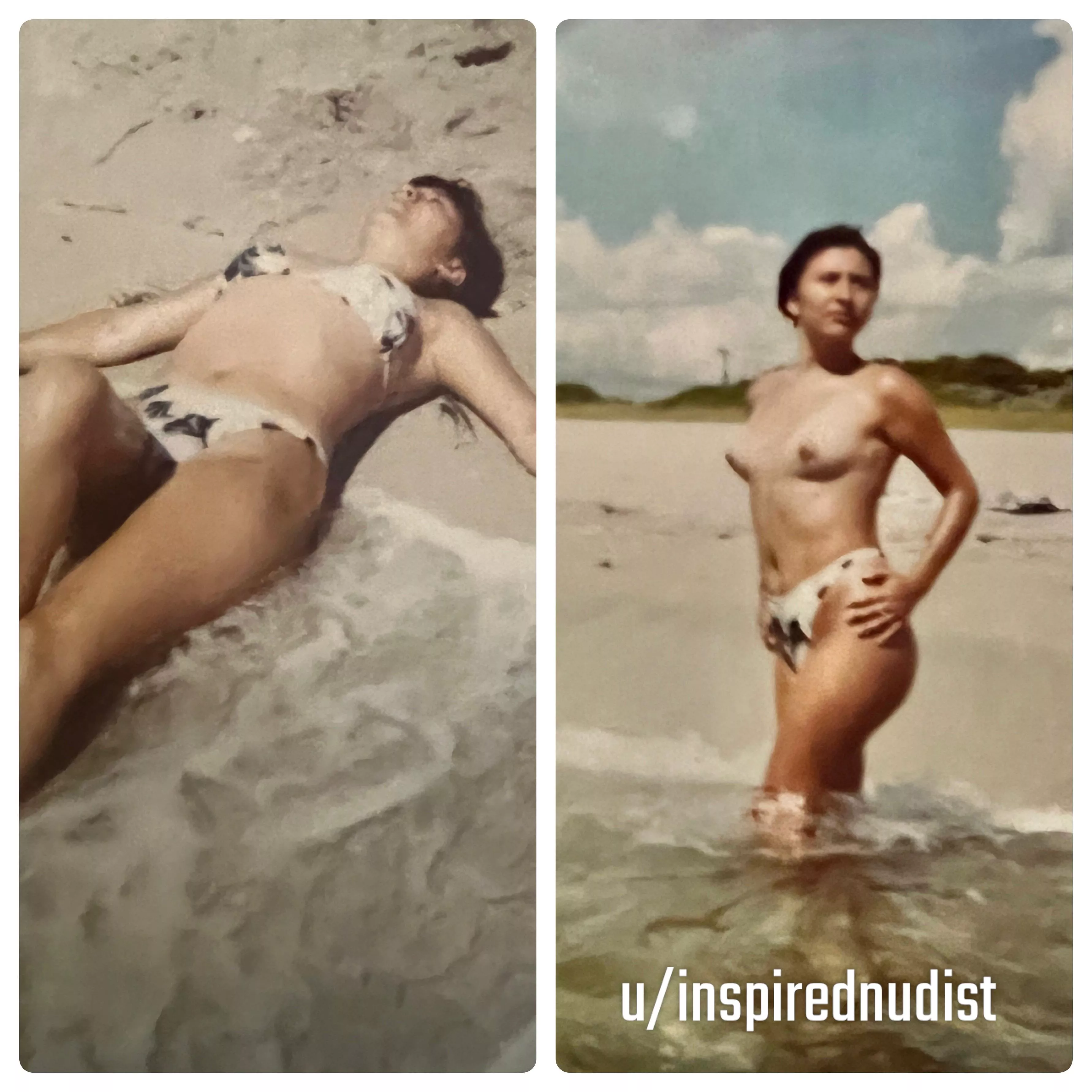Another throwback to my first time on a nude beach. ❤️ the 90’s posted by inspirednudist