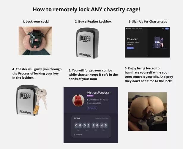 How to remotely lock ANY chastity cage - This is what I use for my subs by MistressPandora1