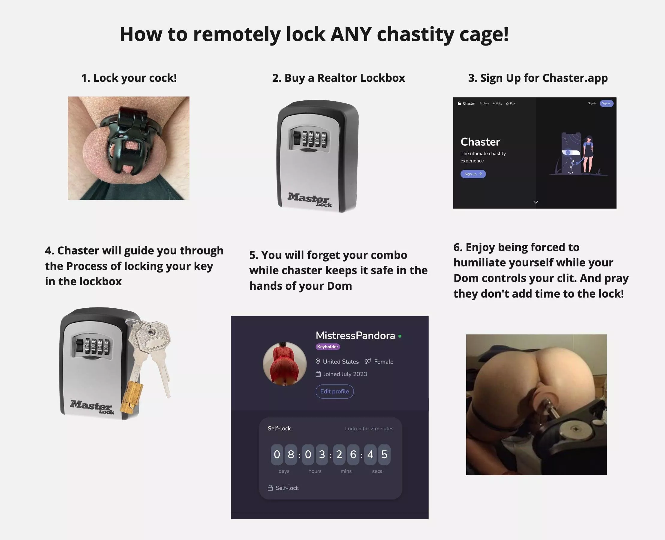How to remotely lock ANY chastity cage - This is what I use for my subs posted by MistressPandora1