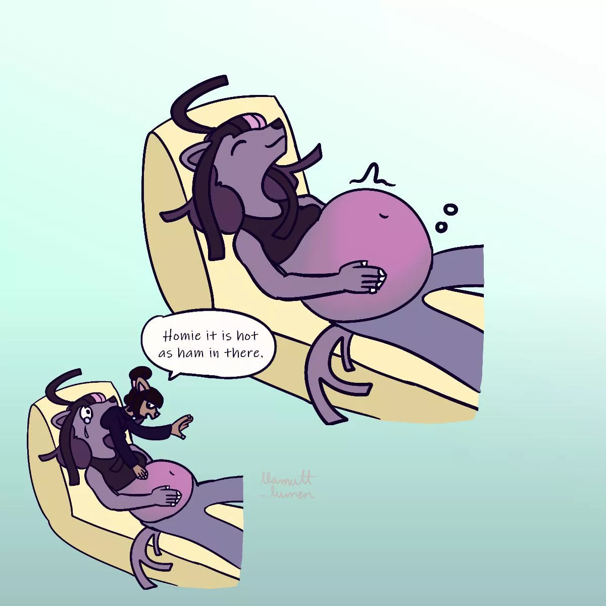 {image} Sunbathing together (llamutt_lumen) [F/f] [furry] [escape attempt] posted by llamutt_lumen