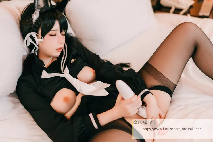 Naughty Atago in sailor suit uniform by Raku by xenobitex