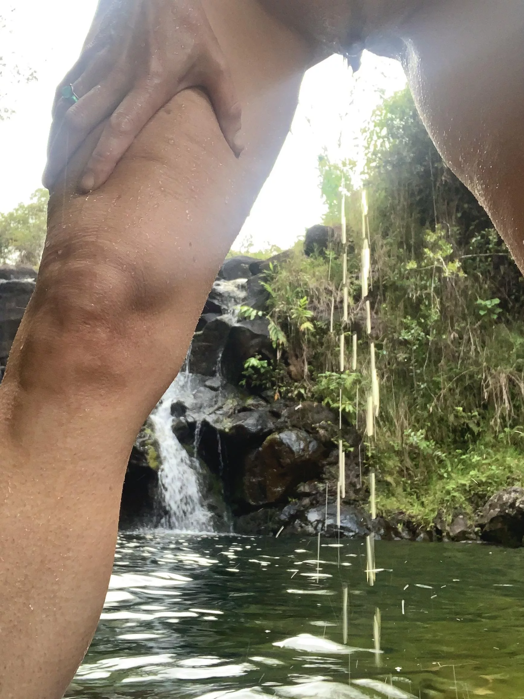 slut likes to play in waterfall 💦 posted by Top-Delay-5908