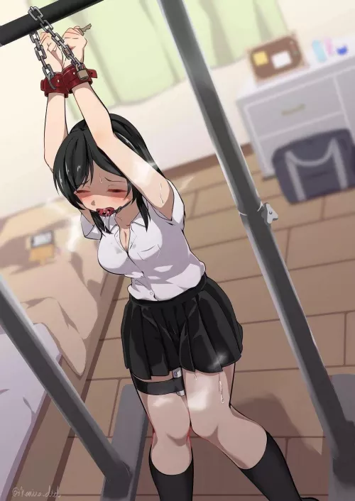 Tied up and for getting bad grades by vireine_celeste