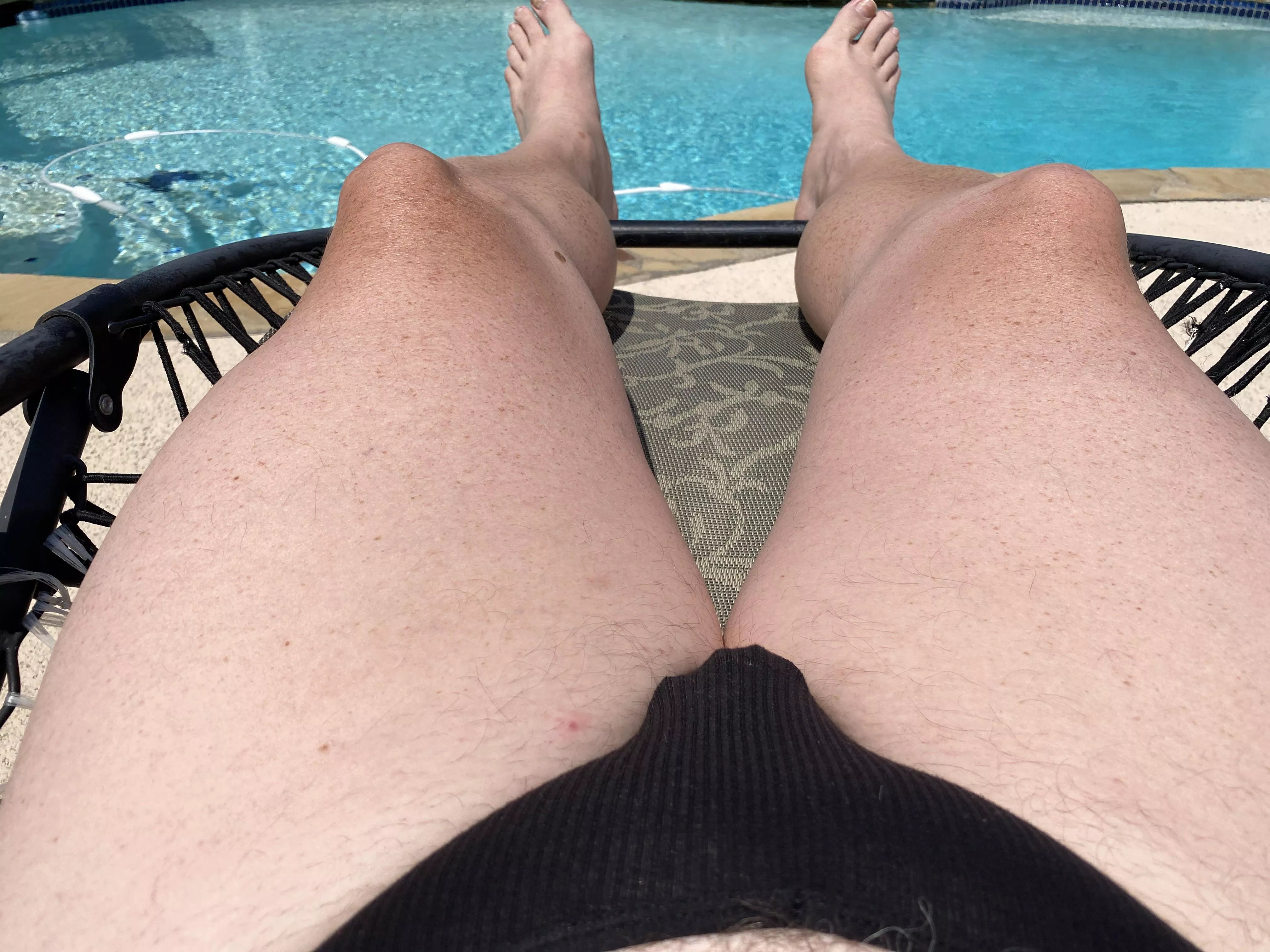 Wearing my cage by the pool posted by randomguyTX
