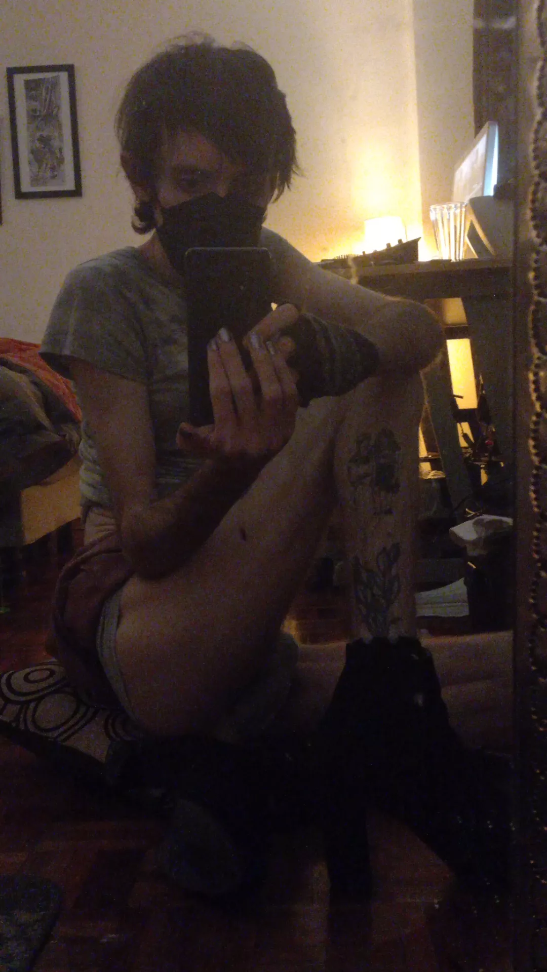 Blonde slut likes to kneel on heels. posted by Ok-Top149